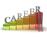 rainbow graph that says career with a ladder